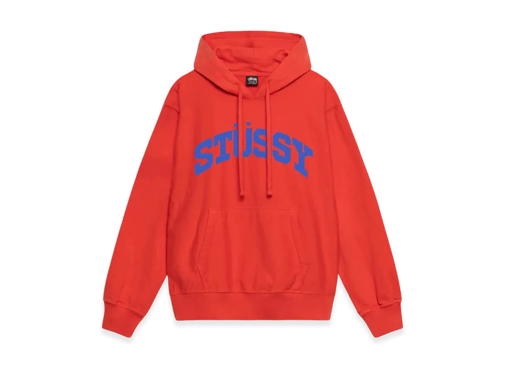 Stussy Block Sport Pigment Dyed Hoodie "Tomato"