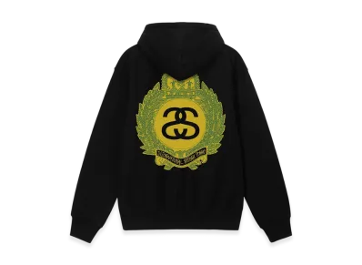 Stussy Crown Wreath Pigment Dyed Hoodie "Black"