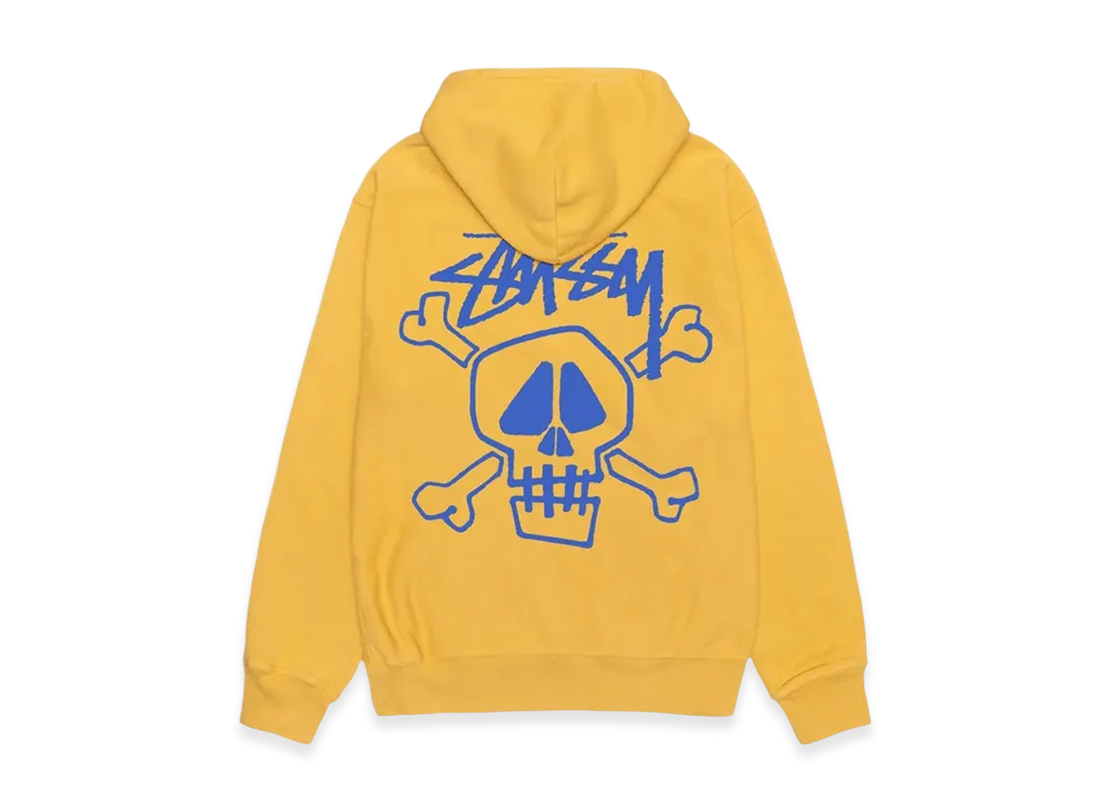 Stussy Skull & Bones Pigment Dyed Hoodie "Honey"