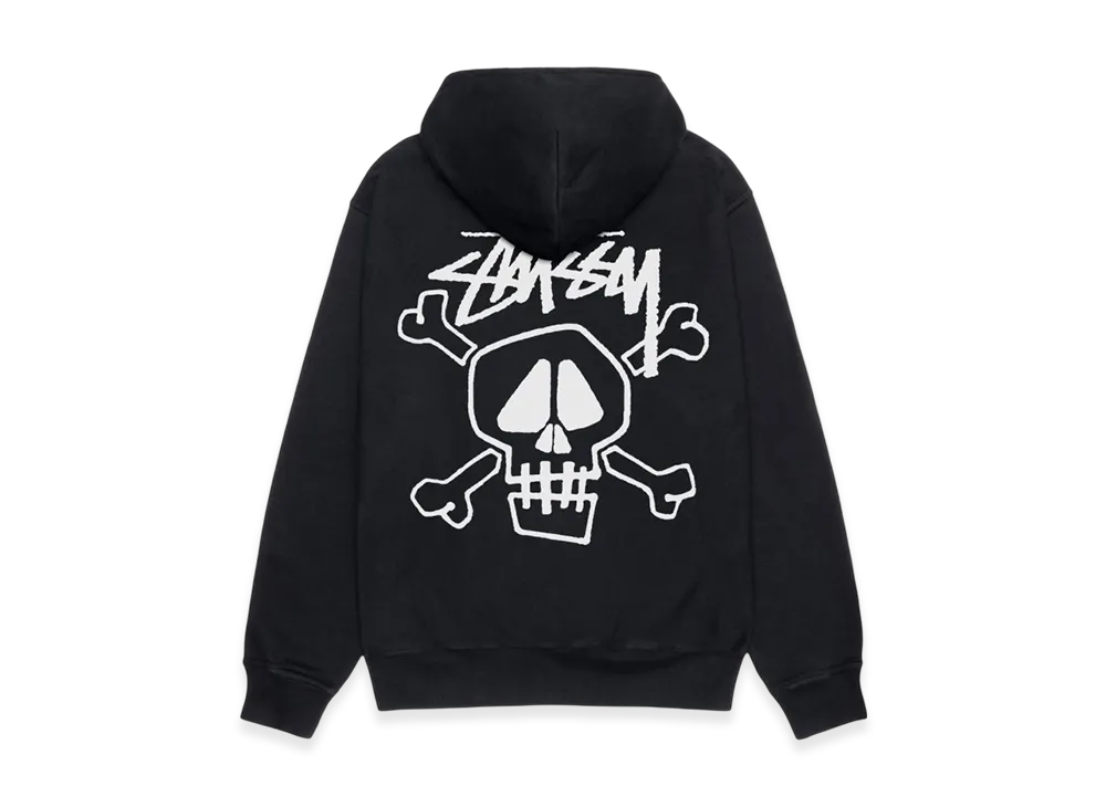 Stussy Skull & Bones Pigment Dyed Hoodie "Black"