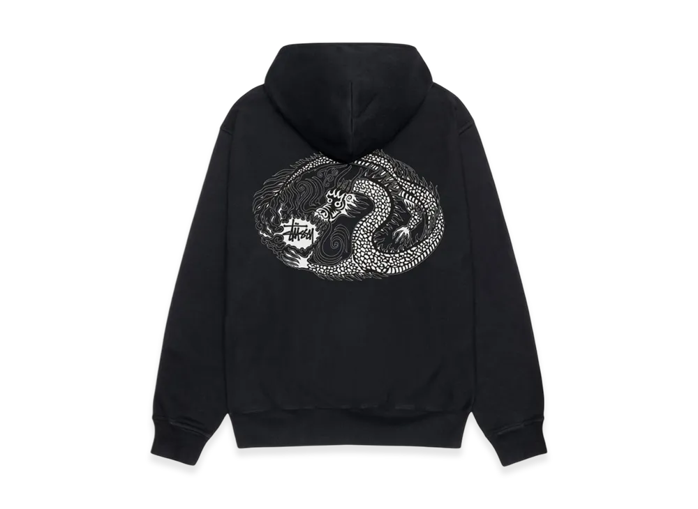 Stussy Mosaic Dragon Hoodie Pigment Dyed "Black"