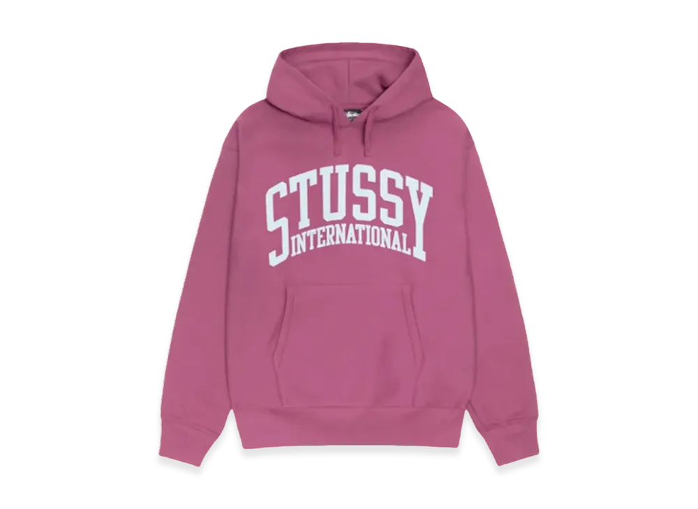 Stussy International Logo Hoodie "Berry"
