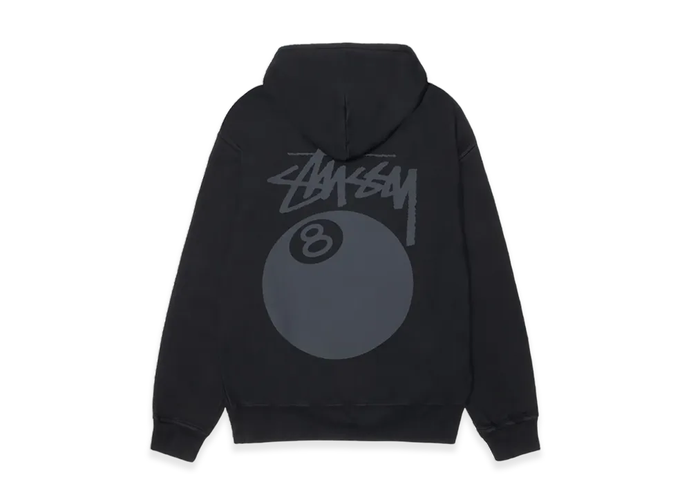 Stussy 8 Ball Pigment Dyed Hoodie "Black2"