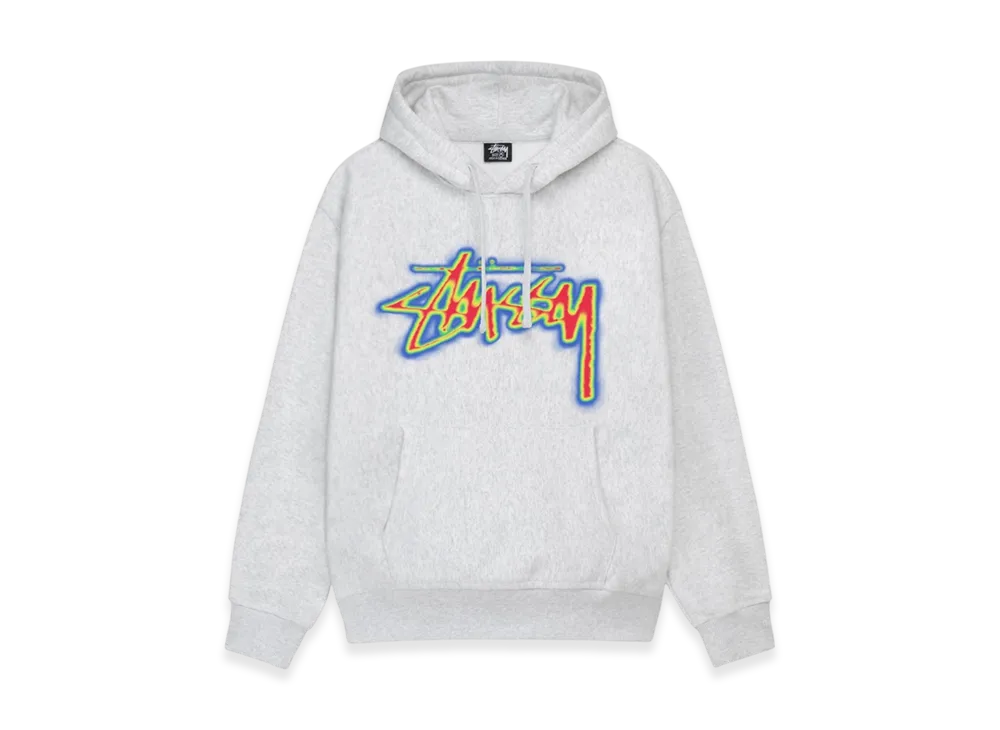 Stussy Stock Thermal Hoodie "Ash Heather"