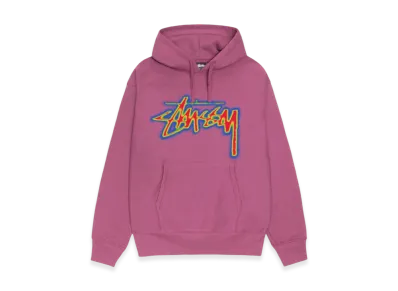 Stussy Stock Thermal Hoodie "Berry"