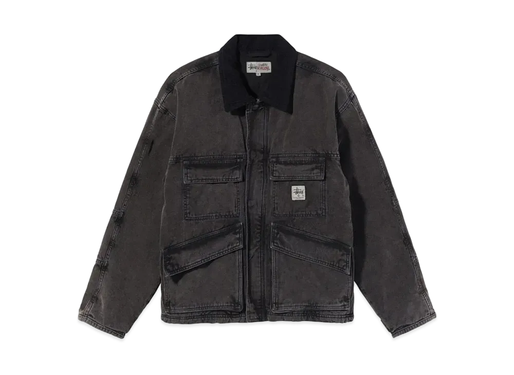 Stussy WASHED CANVAS SHOP JACKET "Black"