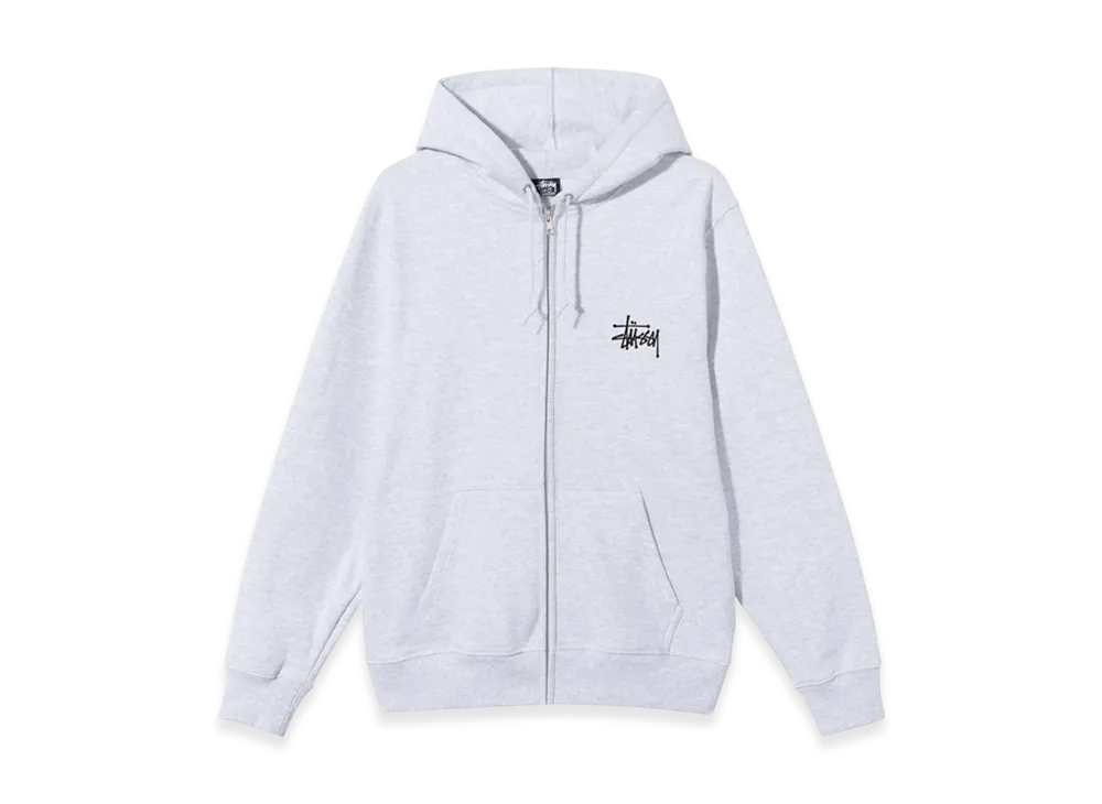 Stussy Basic Stussy Zip Hoodie 2021 "Ash Heather"