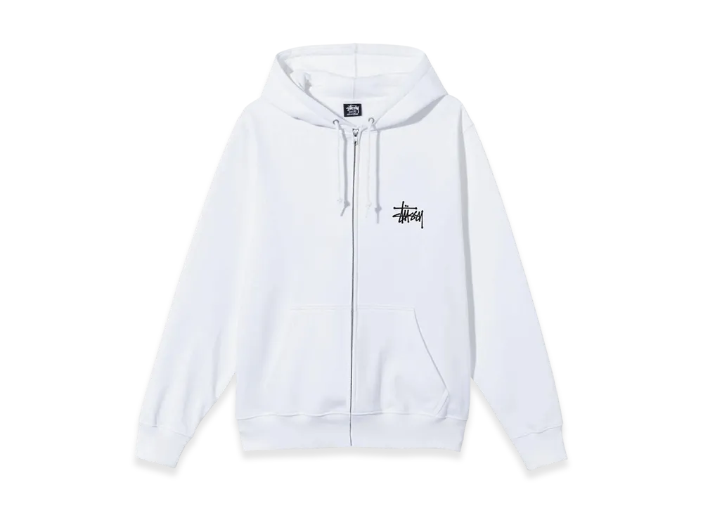 Stussy Basic Stussy Zip Hoodie 2021 "White"