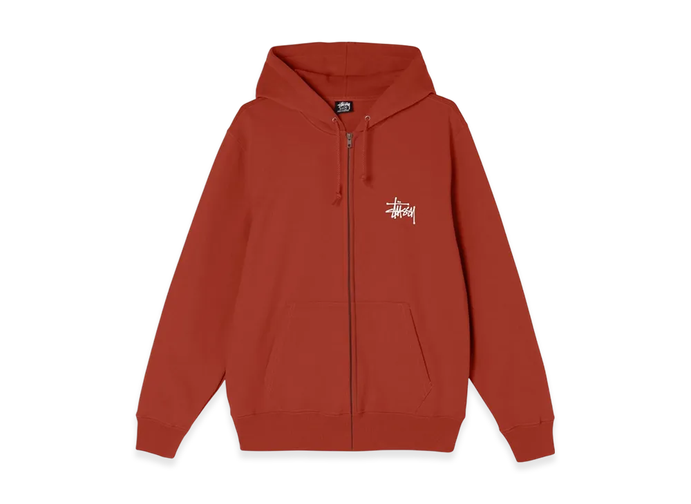Stussy Basic Stussy Zip Hoodie 2021 "Brick"