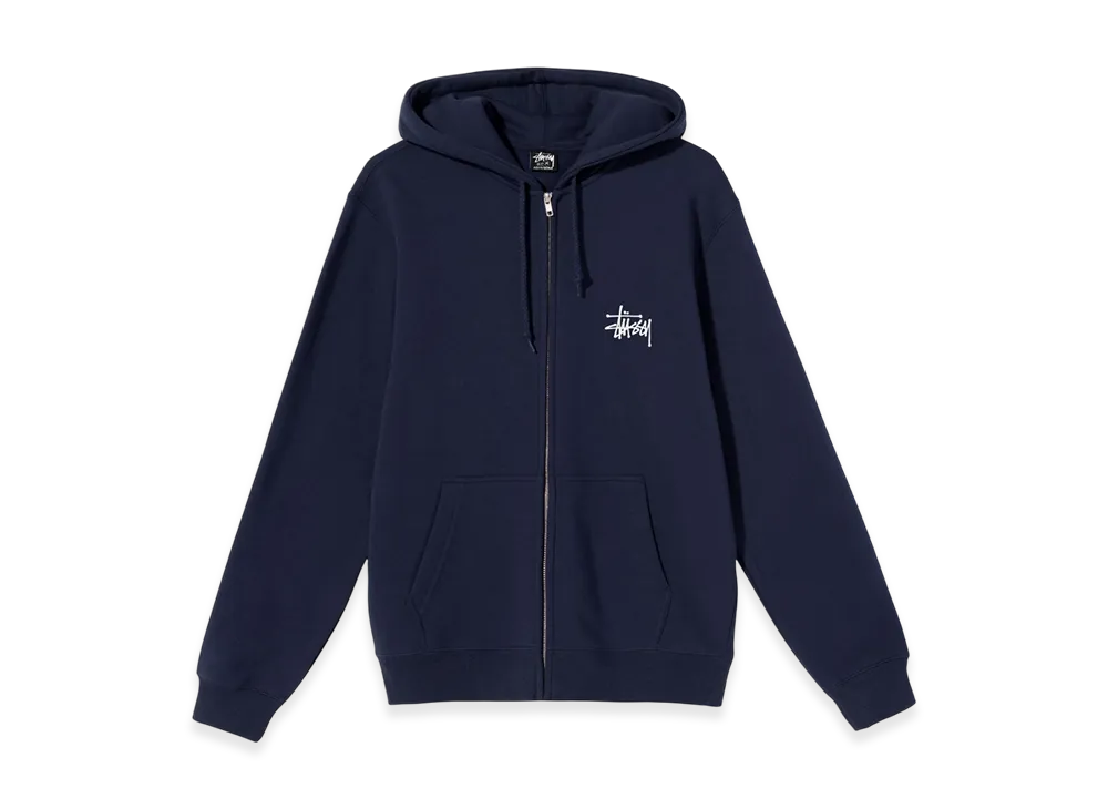 Stussy Basic Stussy Zip Hoodie 2021 "Navy"