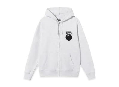 Stussy 8 Ball Zip Hoodie - 22SS "Ash Heather"