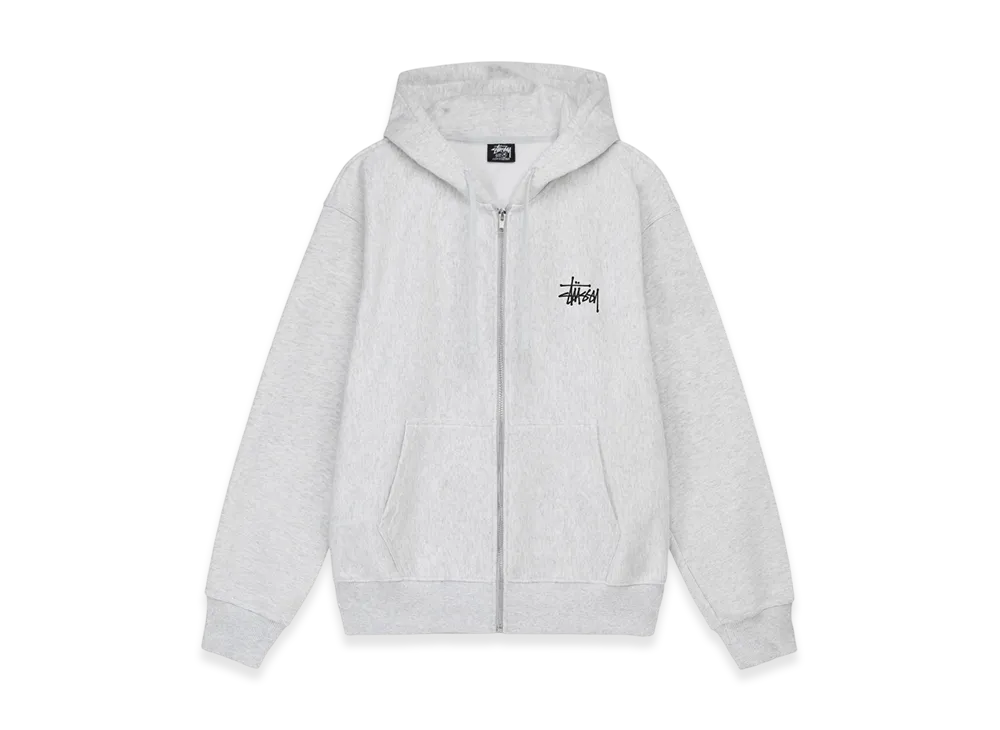 Stussy Basic Stussy Zip Hoodie 2023 "Ash Heather"
