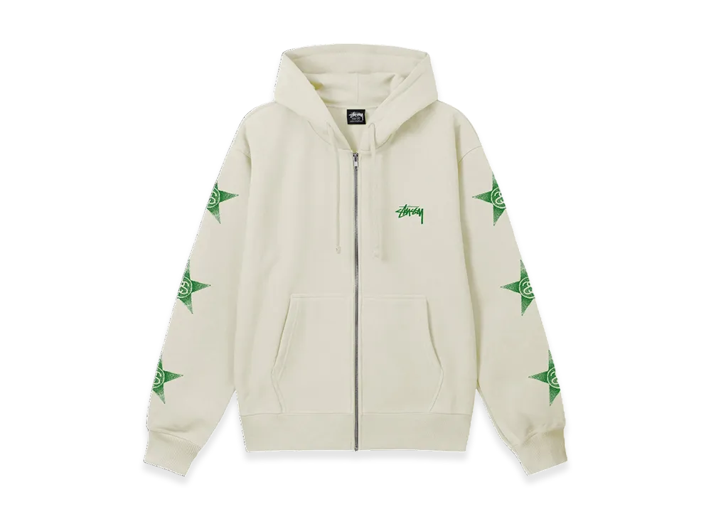 Stussy Stars Zip Hoodie "Stone"