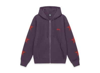 Stussy Stars Zip Hoodie "Grape"