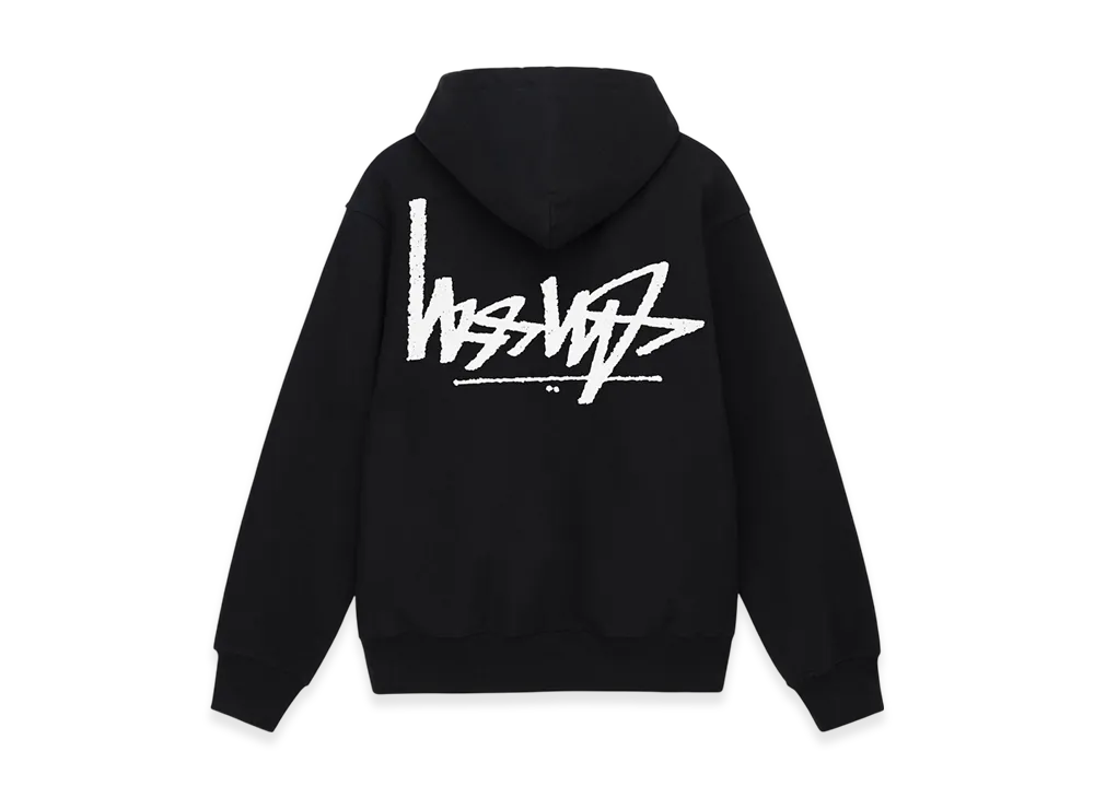 Stussy Flipped Zip Hoodie "Black"