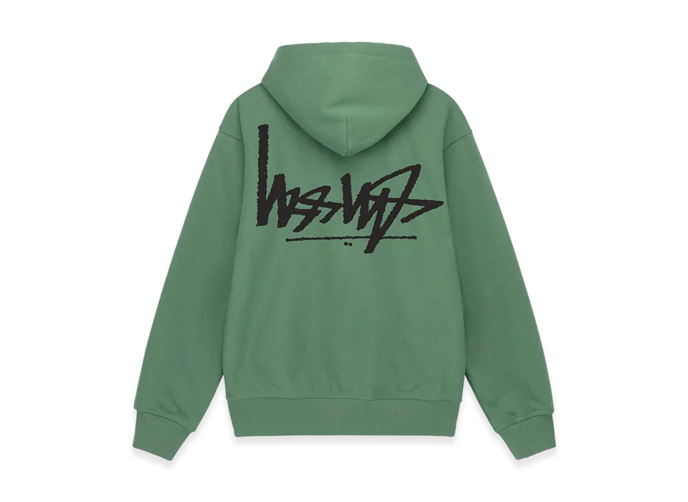 Stussy Flipped Zip Hoodie "Green"