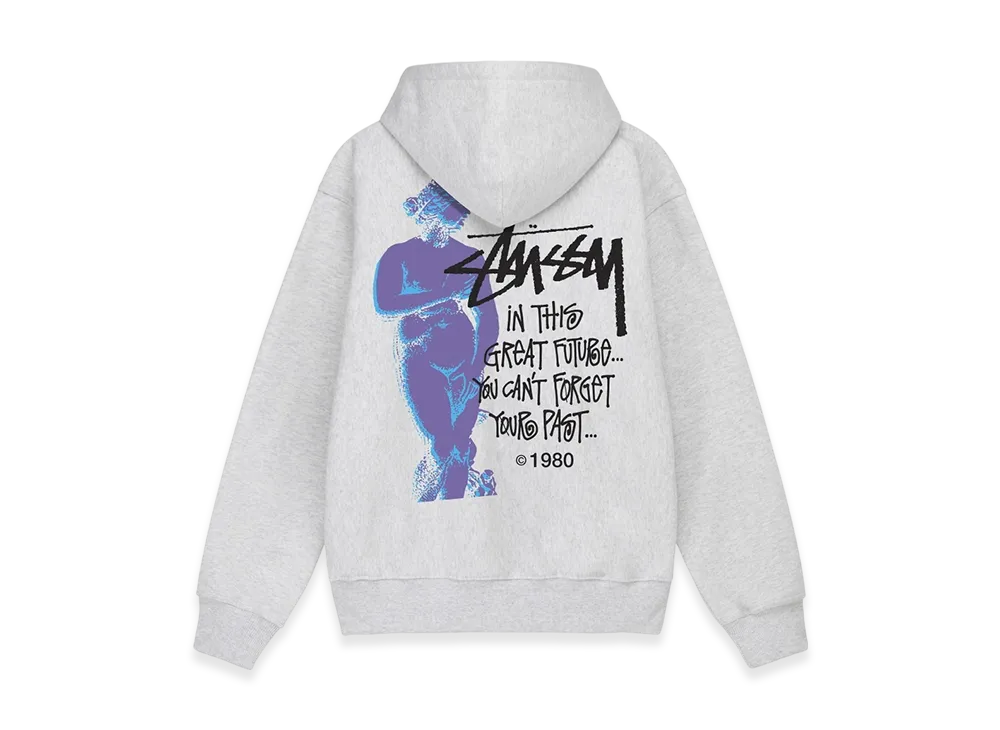 Stussy Great Future Zip Hoodie "Ash Heather"