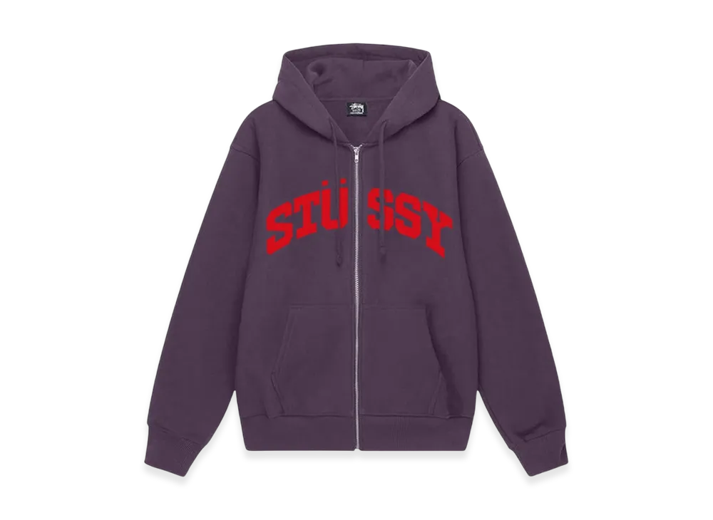 Stussy Block Sport Zip Hoodie "Grape"