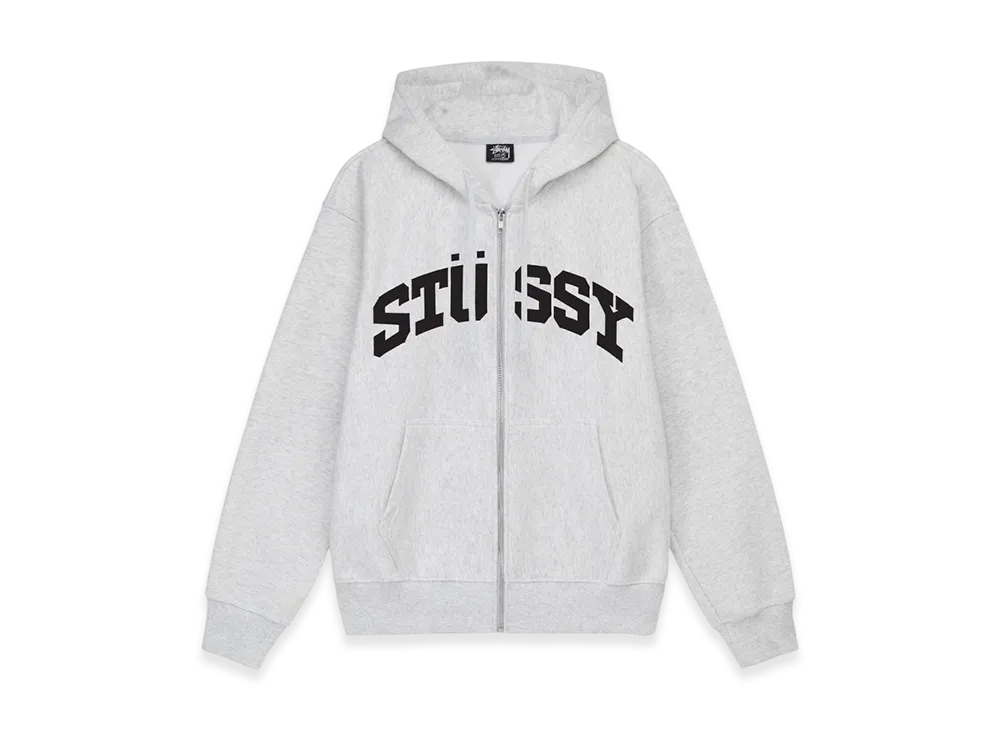 Stussy Block Sport Zip Hoodie "Ash Heather"