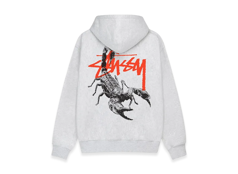 Stussy Scorpion Zip Hoodie "Ash Heather"