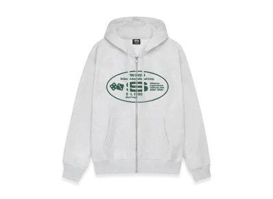 Stussy Oval Corp Zip Hoodie "Ash Heather"