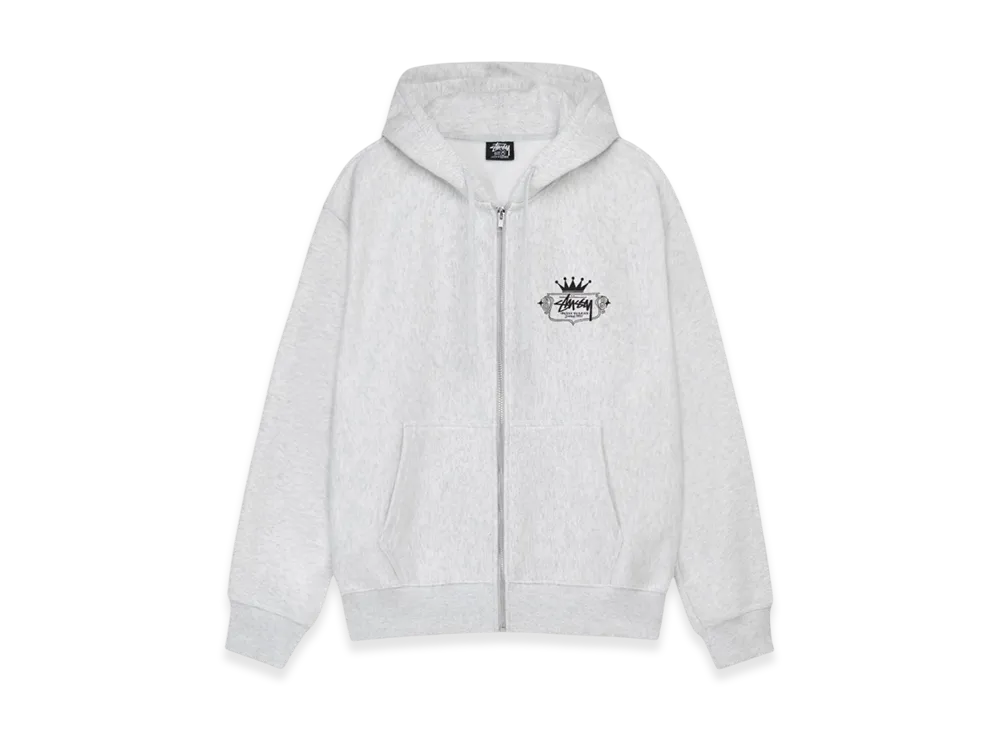 Stussy Built To Last Zip Hoodie "Ash Heather"