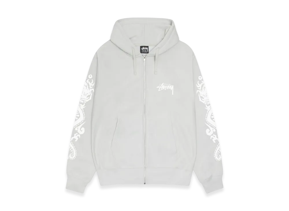 Stussy Dragons Zip Hoodie "Fog"