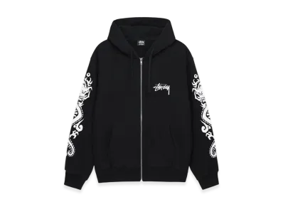 Stussy Dragons Zip Hoodie "Black"