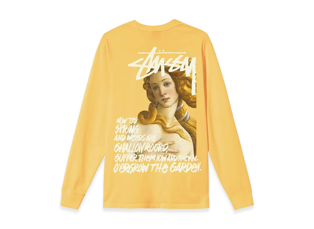 Stussy Spring Weeds Pigment Dyed LS Tee "Yellow"