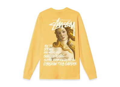 Stussy Spring Weeds Pigment Dyed LS Tee "Yellow"