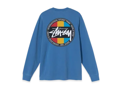 Stussy Classic Dot Dyed LS Tee "Blue"