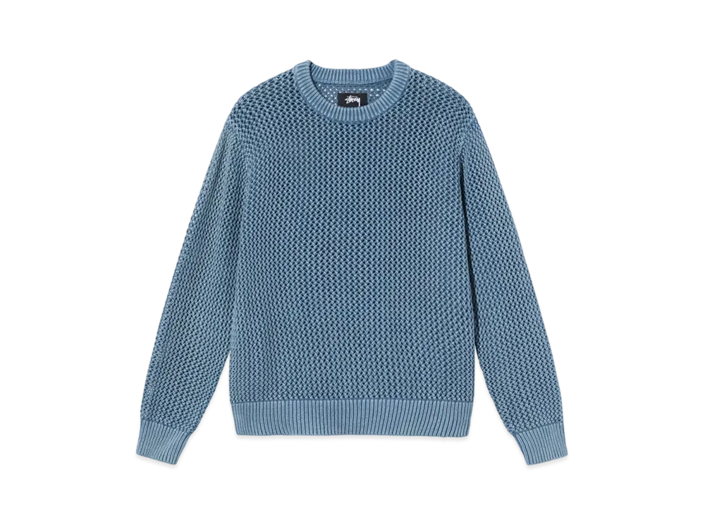 Stussy PIGMENT DYED LOOSE GAUGE SWEATER "Saefoam"