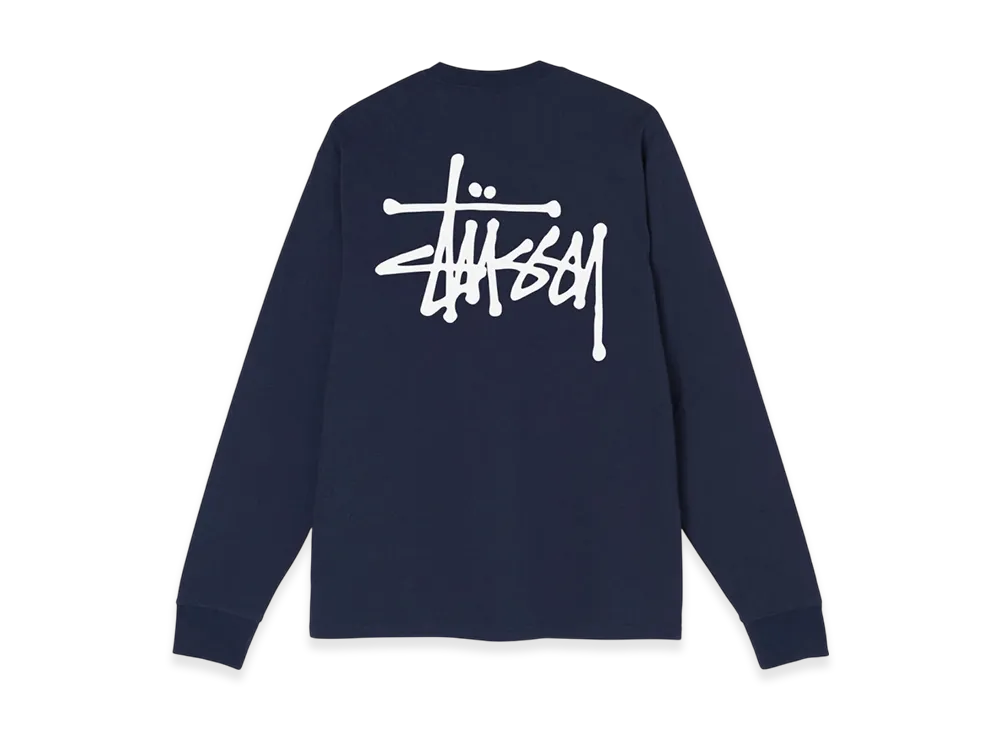 Stussy Basic Stussy LS Tee 2021 "Navy"