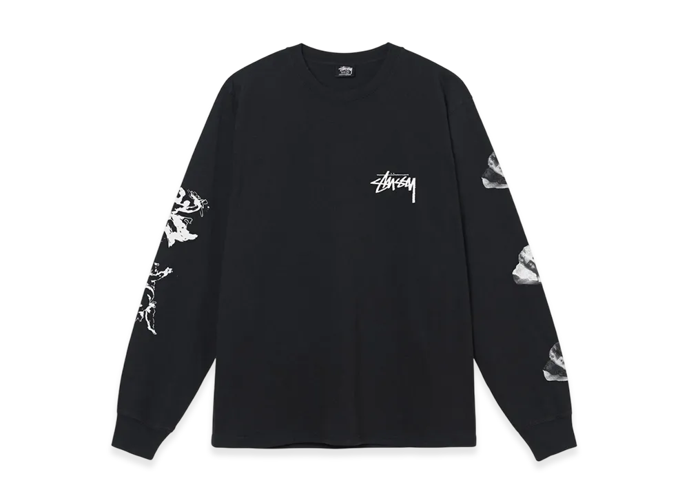 Stussy Angels Pigment Dyed LS Tee "Black"