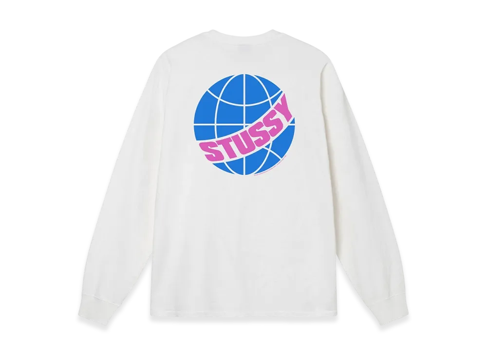 Stussy Global Peace Pigment Dyed LS Tee "Natural"