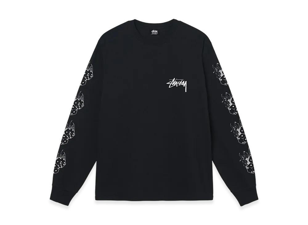 Stussy Fire Dice LS Tee "Black"