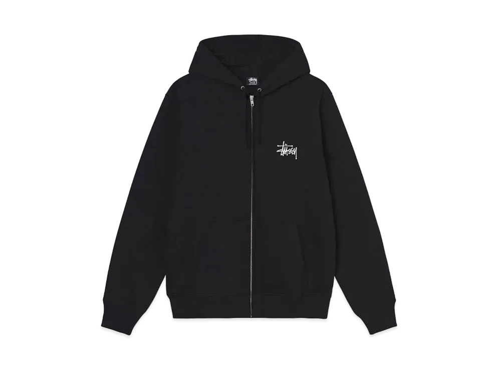 ステューシー ベーシック ステューシー ジップ フーディー "ブラック"