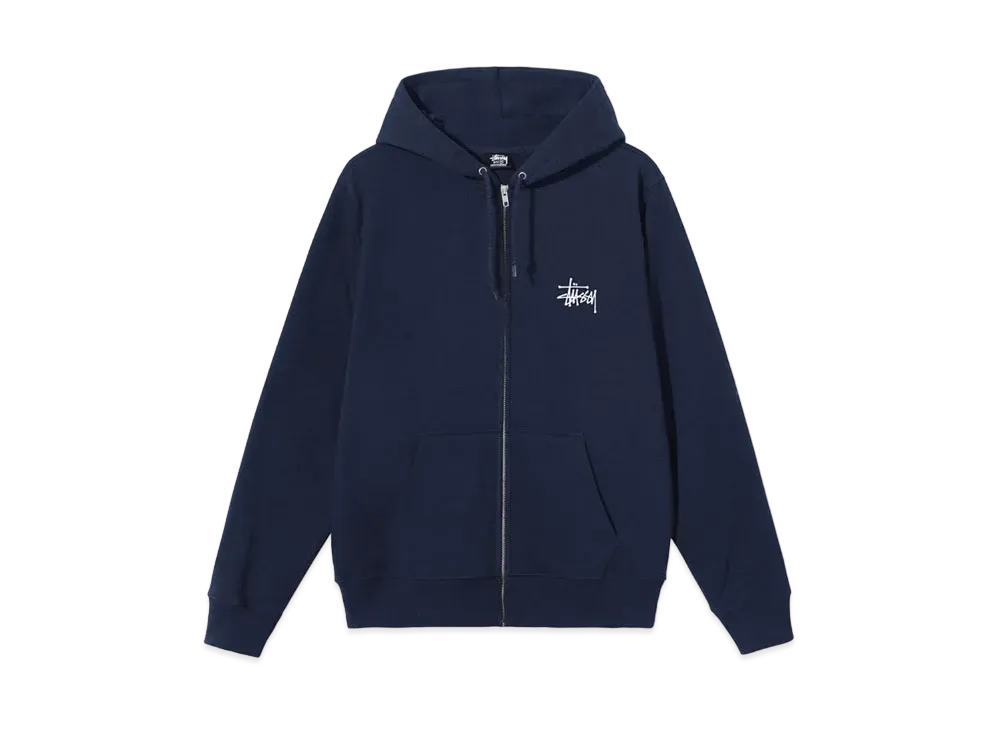 Stussy BASIC STUSSY ZIP HOODIE "Navy"