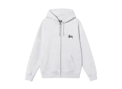 Stussy BASIC STUSSY ZIP HOODIE "Ash Heather"