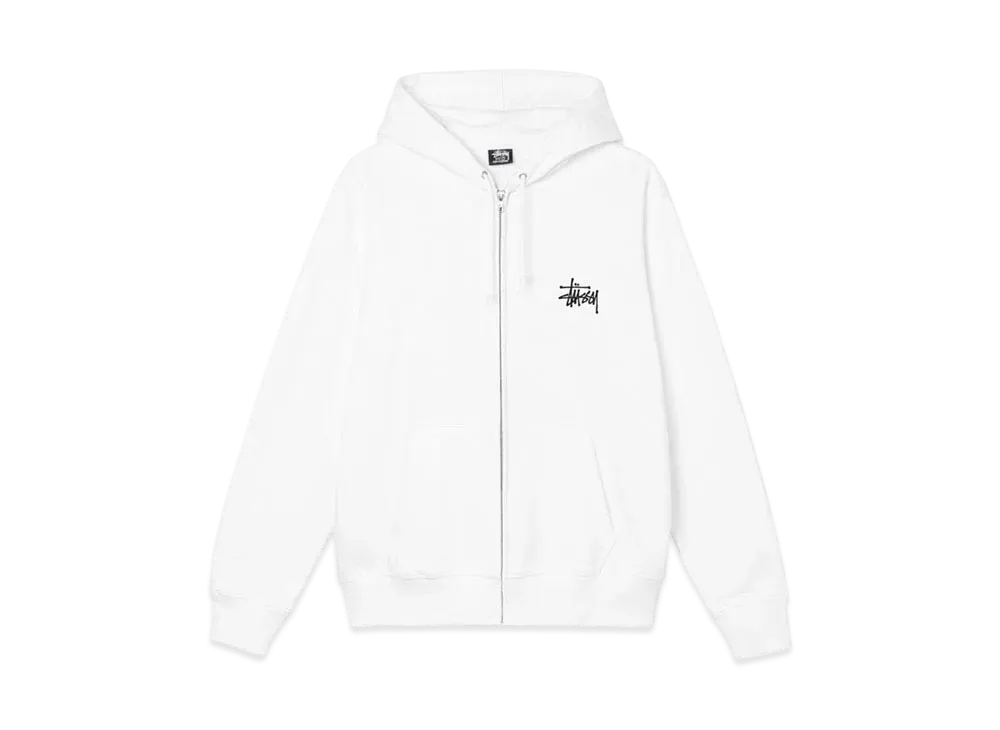 Stussy BASIC STUSSY ZIP HOODIE "White"