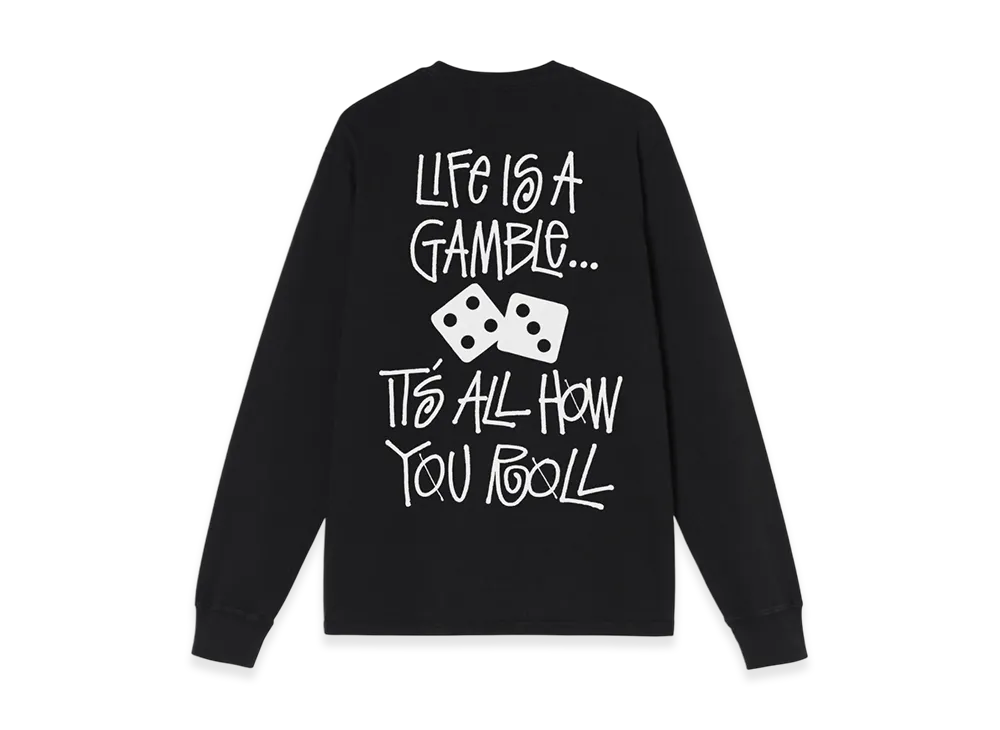 Stussy Life Is A Gamble Pigment Dyed LS Tee "Black"
