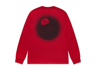 Stussy 8 Ball Fade LS Tee "Dark Red"