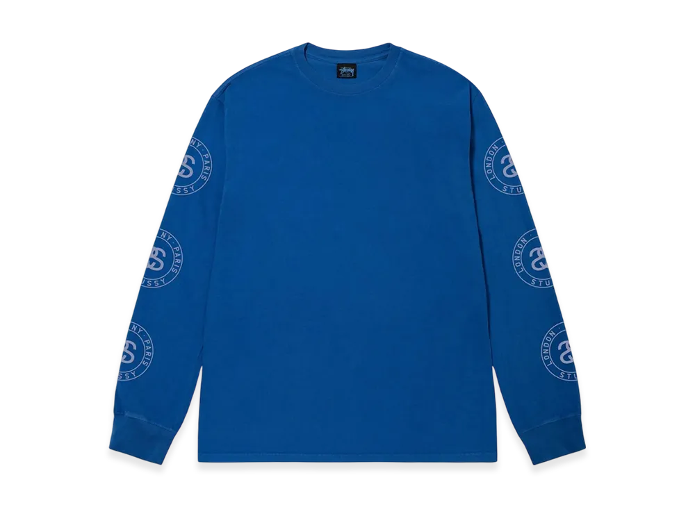 Stussy Seal Pigment Dyed LS Tee "Blue"