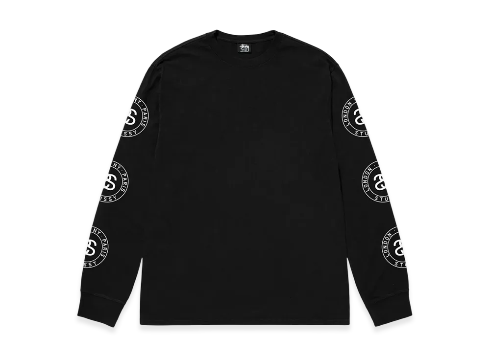 Stussy Seal Pigment Dyed LS Tee "Black"