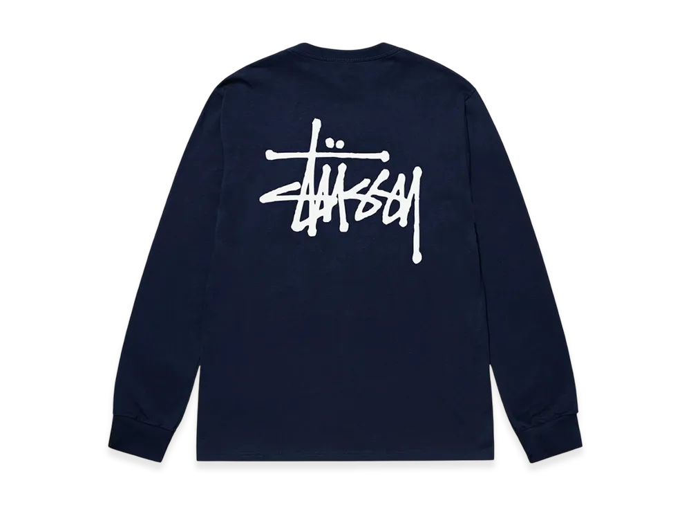Stussy Basic Stussy LS Tee 2023 "Navy"
