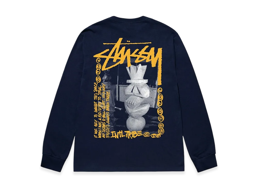 Stussy Landin LS Tee "Navy"