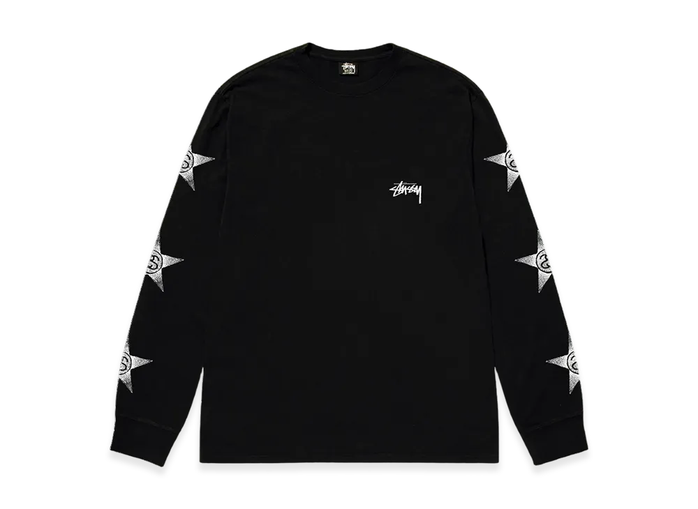 Stussy Stars LS Tee "Black"