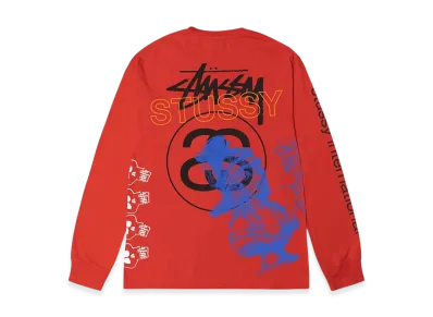 Stussy Test Strike Pigment Dyed LS Tee "Tomato"