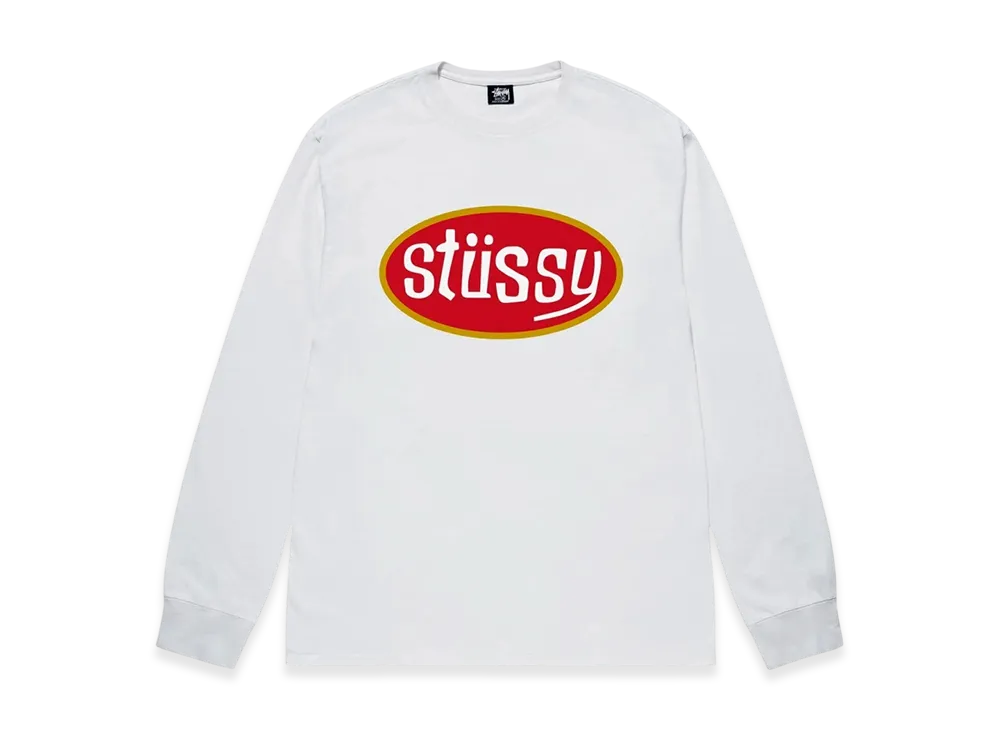 Stussy Pitstop LS Tee "White"