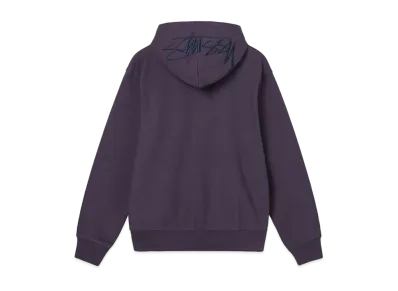 Stussy BACK HOOD EMBROIDERED HOODIE "Deep Purple"